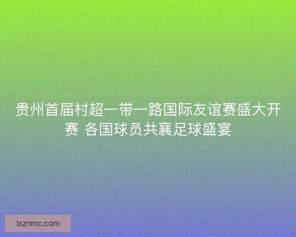 贵州首届村超一带一路国际友谊赛盛大开赛 各国球员共襄足球盛宴